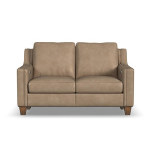 Finnegan Power Reclining Semi-Aniline Leather Loveseat