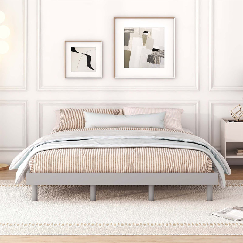 Base de lit plateforme flottante de conception moderne pour une stabilité et une durabilité accrues avec une apparence élégante