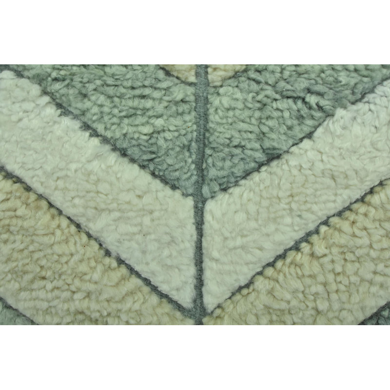 Tapis unique en laine noué à la main 8 pi 3 po x 9 pi 10 po gris / bleu Davita