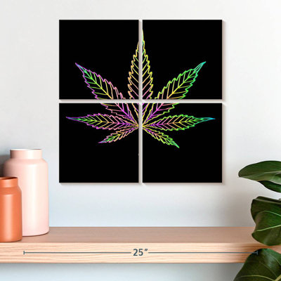Holographic Cannabis Leaf