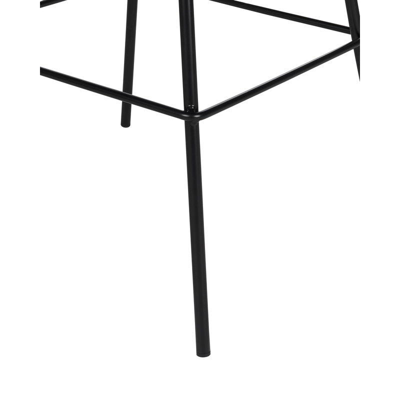 Bluffdale Counter Stool with Metal Frame, Black