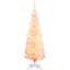 Sapin de Noël artificiel mince de 5 pi avec 160 lumières DEL blanc chaud et 294 pointes, pour décoration de Noël avec flocons de neige
