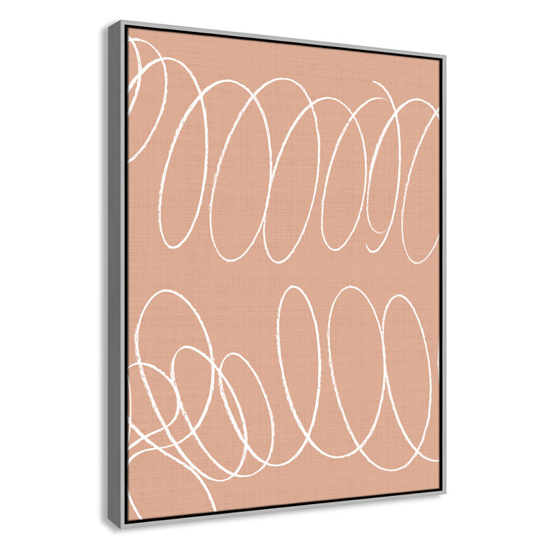 Colin "Winding Lines I" Print, 41.5" H x 31.5" W x 2" D, Silver Framed