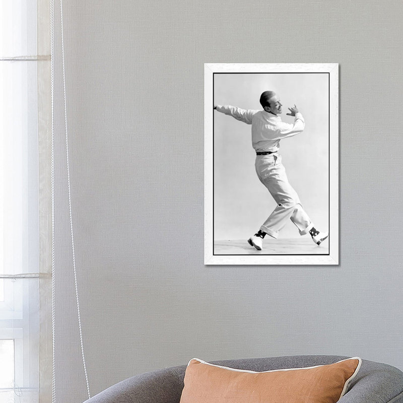 'Holiday Inn with Fred Astaire 1942' by Rue Des Archives - Floater Frame Typography Print on Canvas, White Framed
