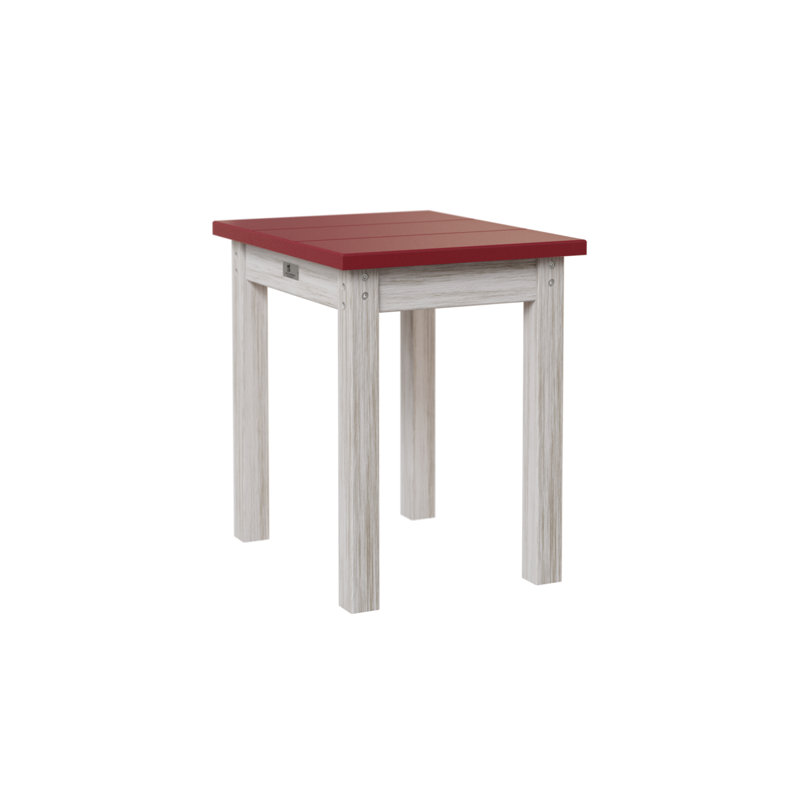 Berlin Gardens Economy End Table, Scarlet Red, Seashell
