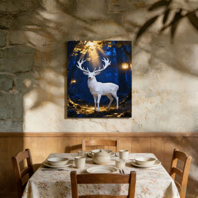 A White Deer in The Forest
