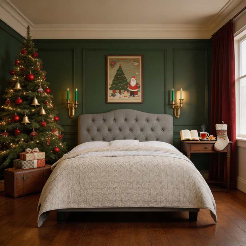 Tête de lit tapissier Cozy, King, Grey