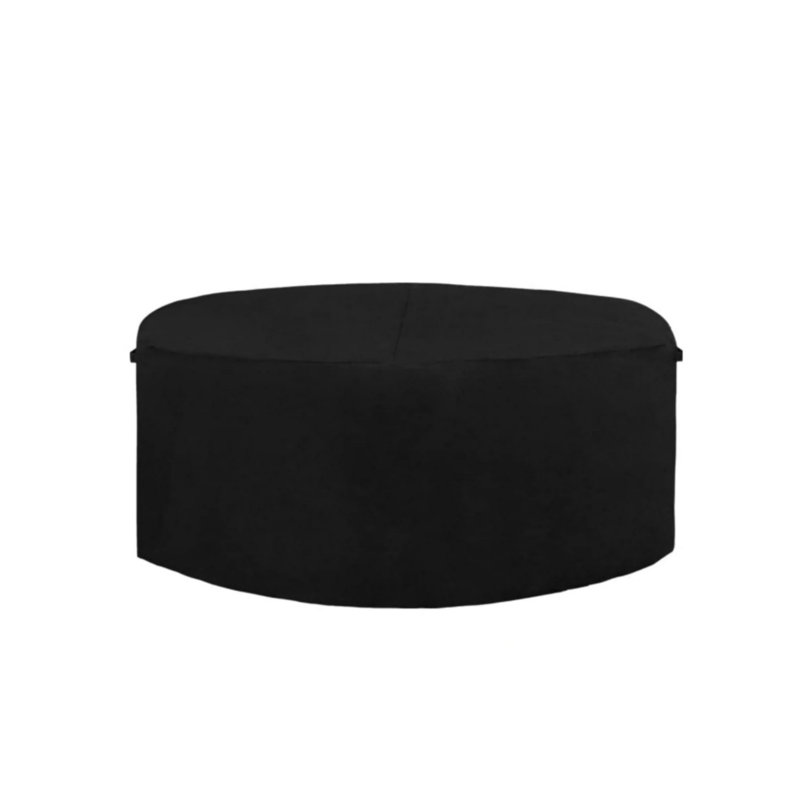 420D PU Coated Black Round Patio Table Cover, 90"D x 39"H, Waterproof All-Weather Protection