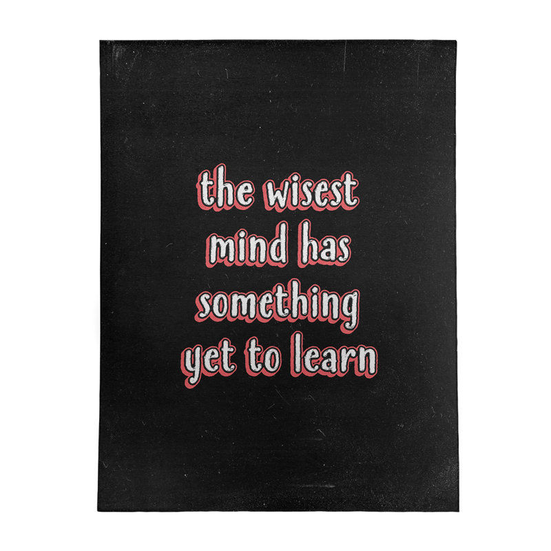 Quotes Chenille Indoor Rug, Rectangle 5' x 7'
