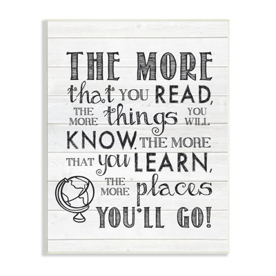 «The More You Read Quote», art textuel
