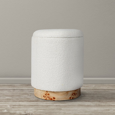 Mariabelen Round Upholstered Storage Stool With Removeable Lid by Latitude Run