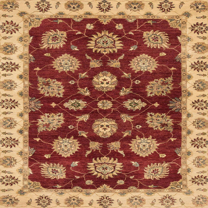 Tapis multicolore abstrait Adalise, Carré 5 pi