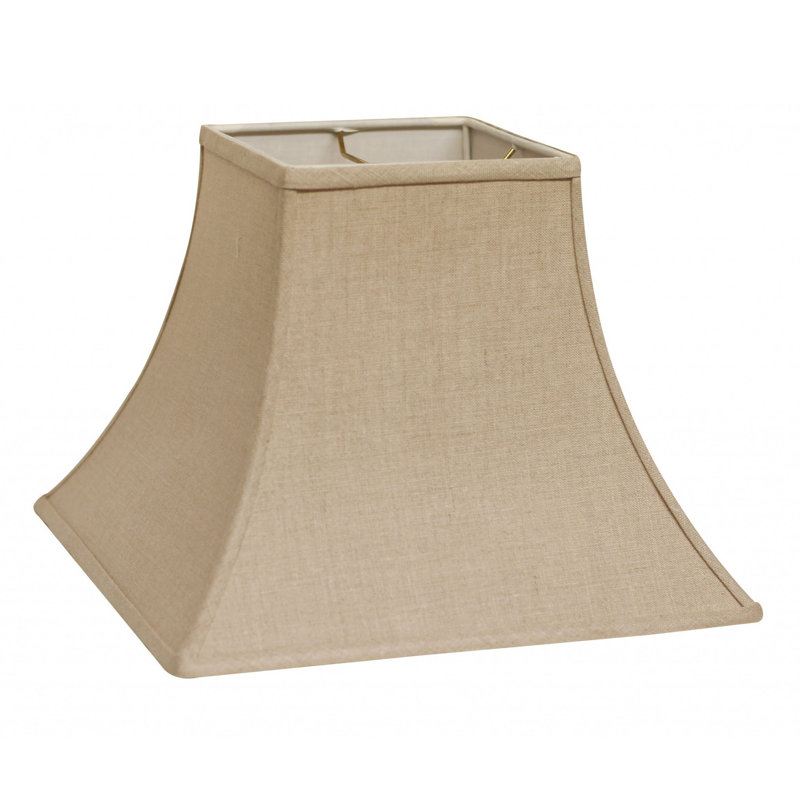 Abat-jour cloche en lin 12 po, Marron foncé