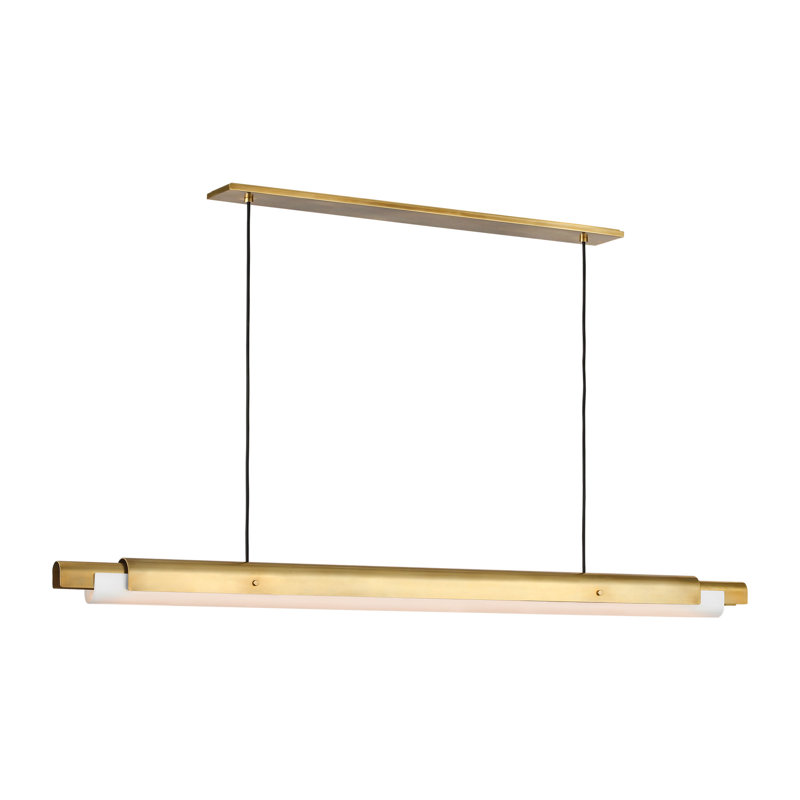 Ambrose LED Chandelier, 4.1" H x 3.1" W x 72" D, Hand Rubbed Antique Brass