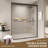56-60 " W X 72 " H Double Sliding Opening Shower Door  - Semi-Frameless Design Design Bypass Sliding Opening Bathroom Sliding Opening Door With 1/4" (6Mm) Tempered Glass-124402530