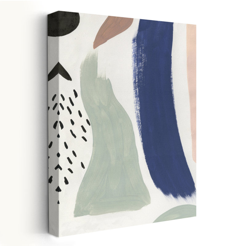 Motion in Time - Art abstrait en forme de coup de pinceau en acrylique, H 24 po x l 16 po