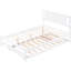 Lit plateforme blanc avec lit gigogne ajustable - pin robuste et pour une structure fiable-266407014