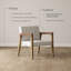 Fauteuil d'appoint rembourré Natural Lin