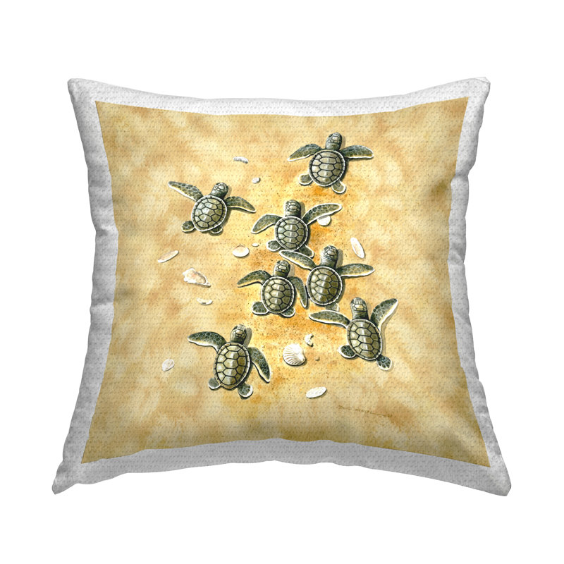 Coussin d'extérieur Baby Baby Turtles Shore