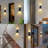 Modern Dusk To Dawn Led Outdoor Wall Light, Aluminum Rectangular Waterproof Wall Sconce Porch Light With Up Down Light And Tempered Glass 12W 2700K Wall Sconce-1343646127