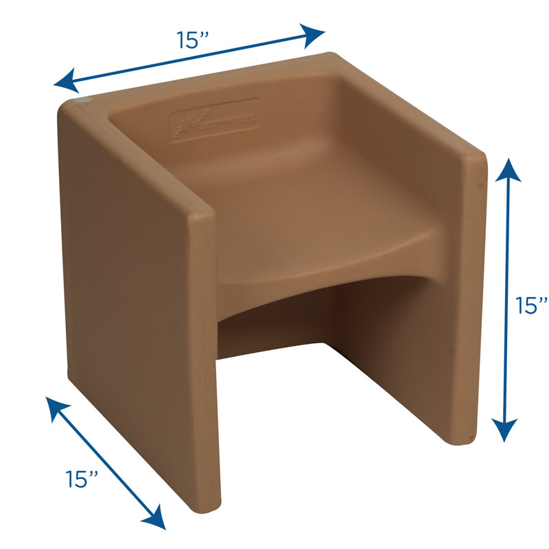 Cube Chair 3-in-1 Kids Desk/Activity, Almond