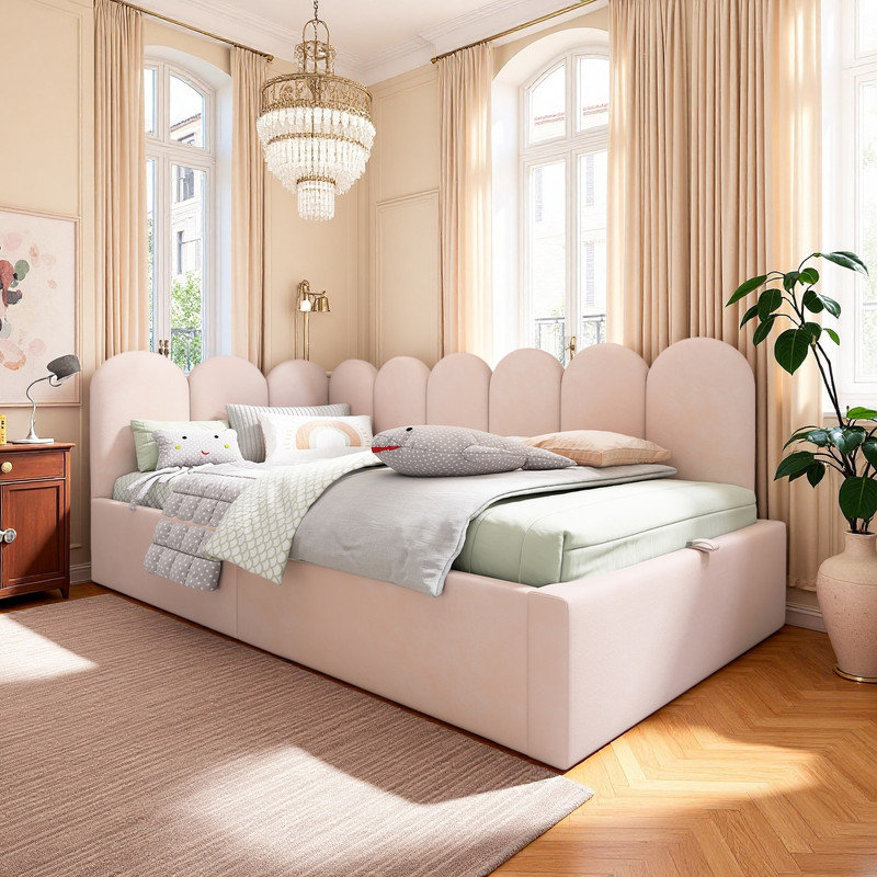 Twin Size Daybed with Under-bed Storage, Pink