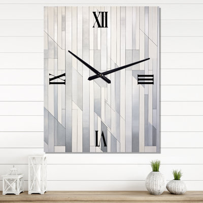 Horloge murale gris et blanc