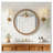 Round Distressed Wood Beaded Wall Mirror