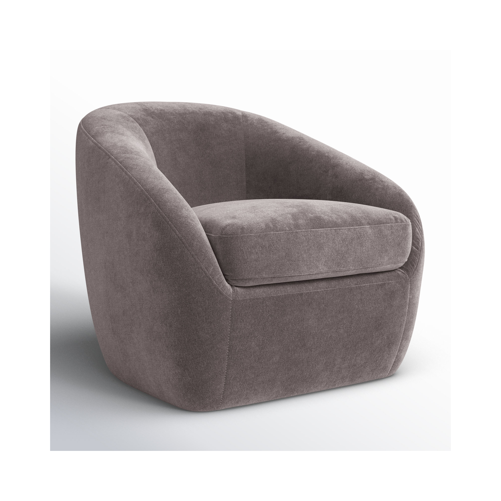 Stargazer Upholstered Barrel Chair, Storm Performance Chenille
