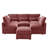 85'' W Chenille Modular Couch Sleeper Sofa-1616643305