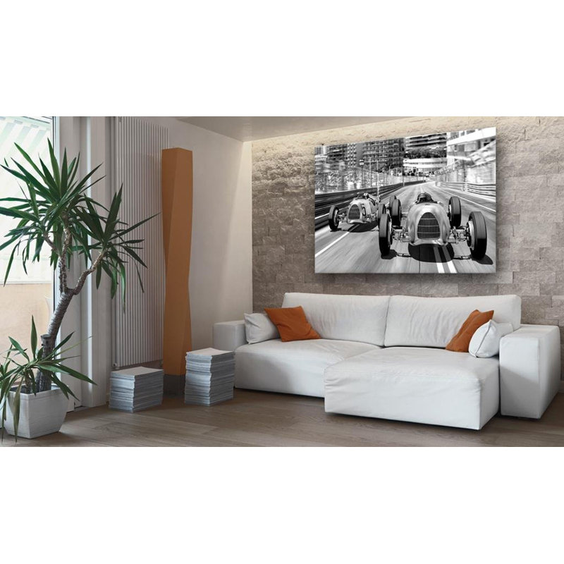 " Old Cars Racing ", 16" H x 24" W x 0.7" D