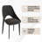 Newsom Modern Curved Open-Back Upholstered Dining Chair with Sturdy Iron Metal Legs, Heavy-Duty 440 lb. Weight Capacity - Perfect for Dining Room, Kitchen, or Vanity-30984025-30999661