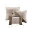Édredon en velours côtelé pour grand lit taupe 7 po
