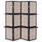 Tan and Cappuccino 4-Panel Folding Screen