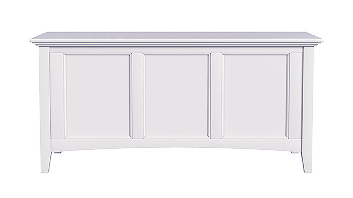 Melusina Solid Wood Blanket Chest , White