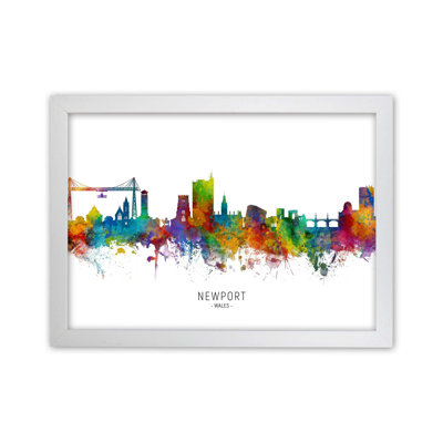 Newport Wales Skyline by Michael Tompsett - Print