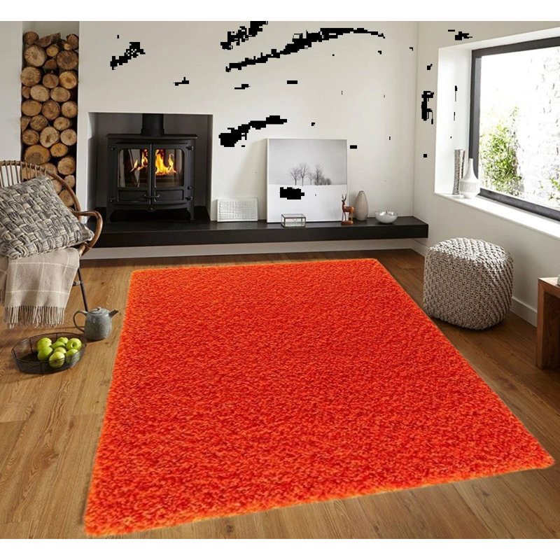 Solid Colour Shag Area Rug, Rectangle 160 x 230 cm