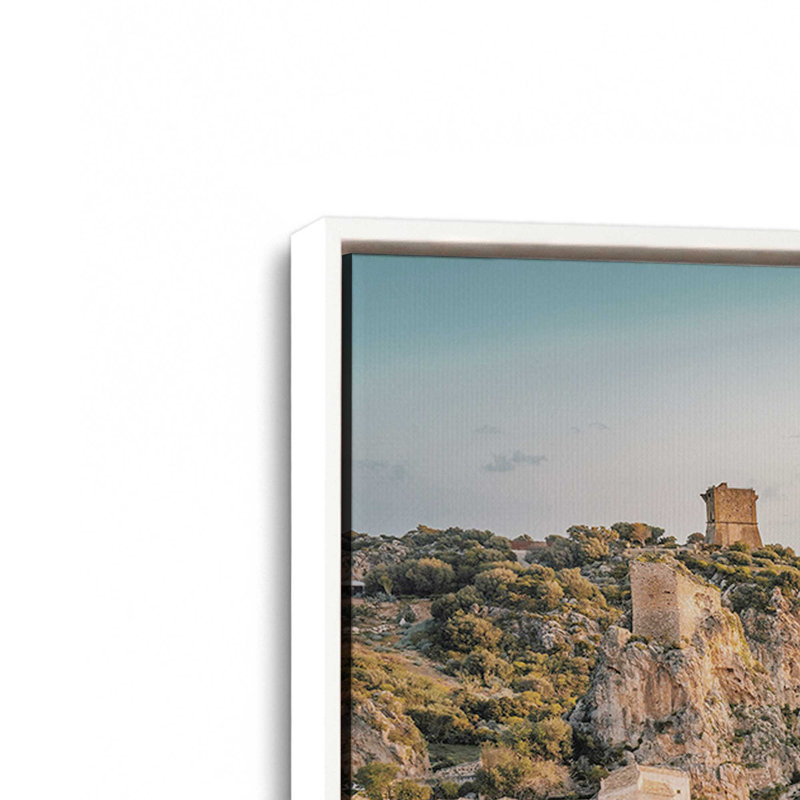 Impression sur toile Coastal Grandure, H 12,75 po x l 18,75 po x P 1,75 po, Cadre opaque blanc
