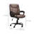 Mid-Back Office Computer Desk Chair With Armrest - Brown