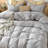 MooMee Lightweight Duvet Cover Set with Zipper Closure 8 Ties 100% Washed Cotton Linen Like Textured Soft Breathable All-Season-111219968-111219965
