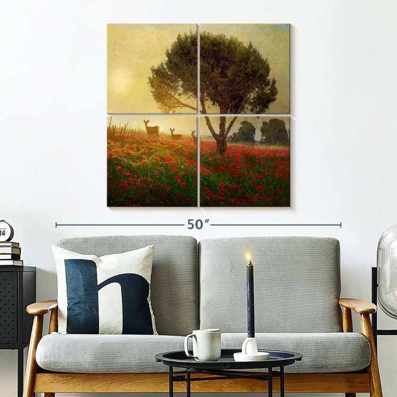 Alvord Trees Poppies Deer II