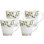 Tasses à café Noritake Holly and Berry Gold, 12 oz