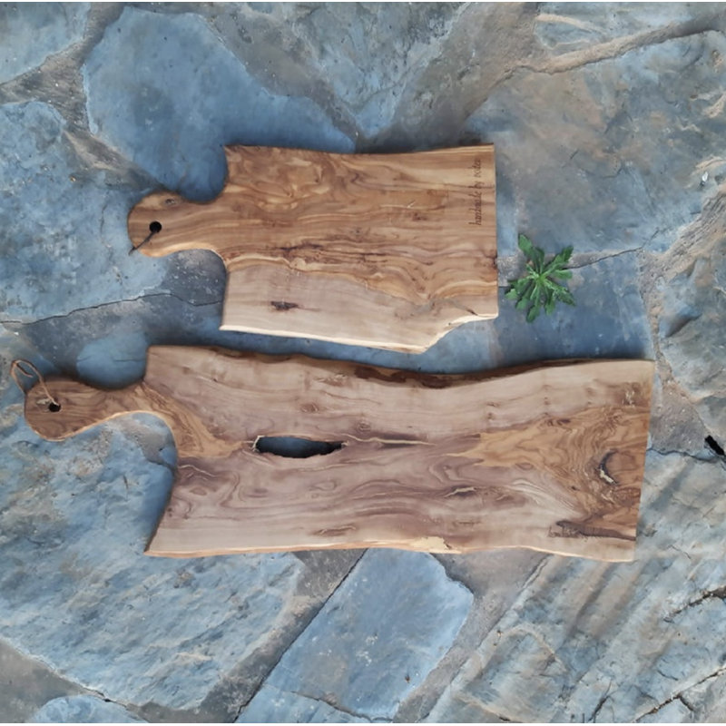 Planche à découper en bois d'olivier, 22 po x 7 po
