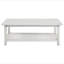 Table basse en bois blanc patiné avec tablette Castleton-888235982