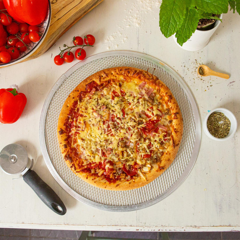 Argon Tableware - Non-Stick Aluminium Pizza Screen, 36cm L