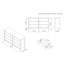 Commode 3 tiroirs 52,63 po Reyes