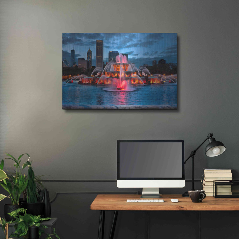 «Buckingham Fountain Lit» par Larry Malvin, H 24 po x l 36 po