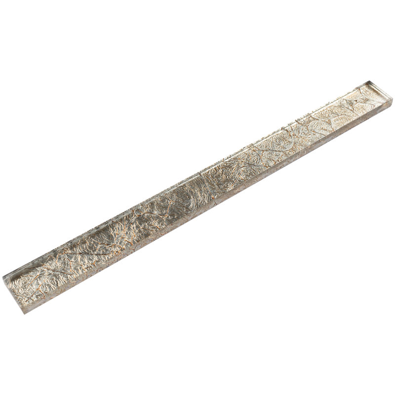 Pencil 12'' x 1'' Glass Border Tile, Gold