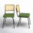 Bodnar Ratten Back Tufted PU  Upholstered Dining Side Chair-1494427623