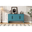 Buffet avec rangement, buffet rétro avec tablettes réglables et longues poignées, buffet en bois à 4 portes pour la cuisine, la salle à manger et le salon